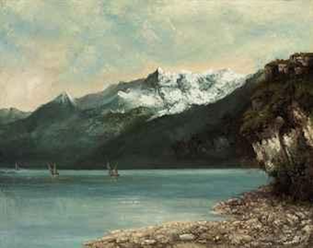 Le Lac Léman et les Dents du Midi by Gustave Courbet