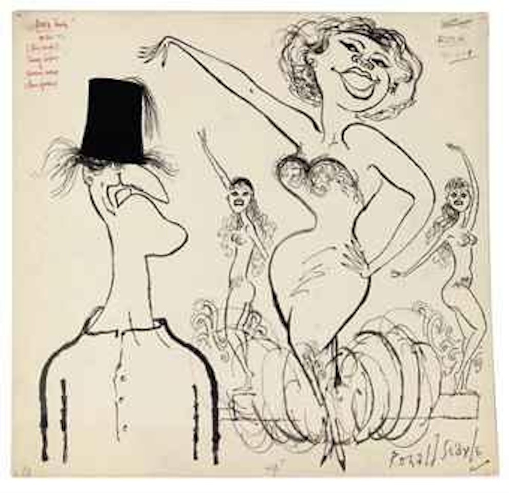 Blue Magic, with Tommy Cooper and Shirley Bassey by Ronald Searle