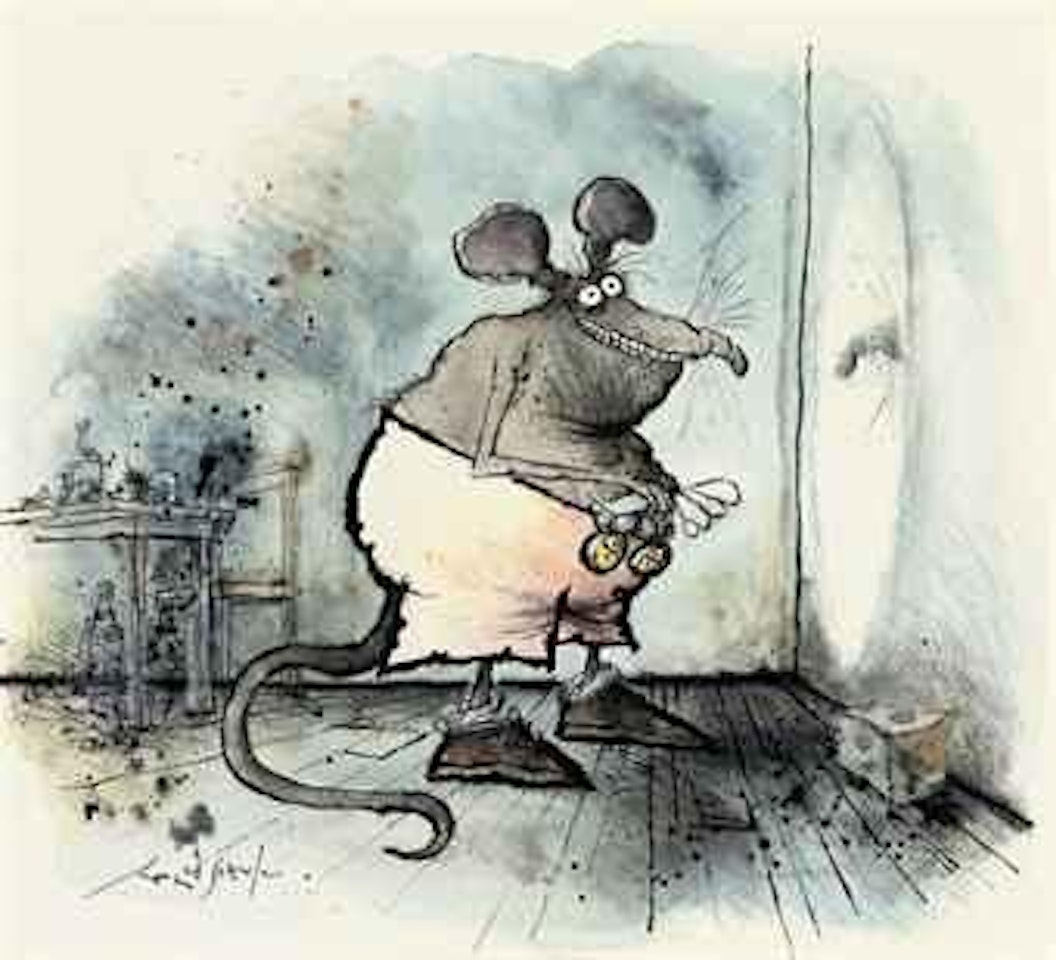 Imbecile rodent confident that it has a foolproof claim aginst the Disney Organisation by Ronald Searle