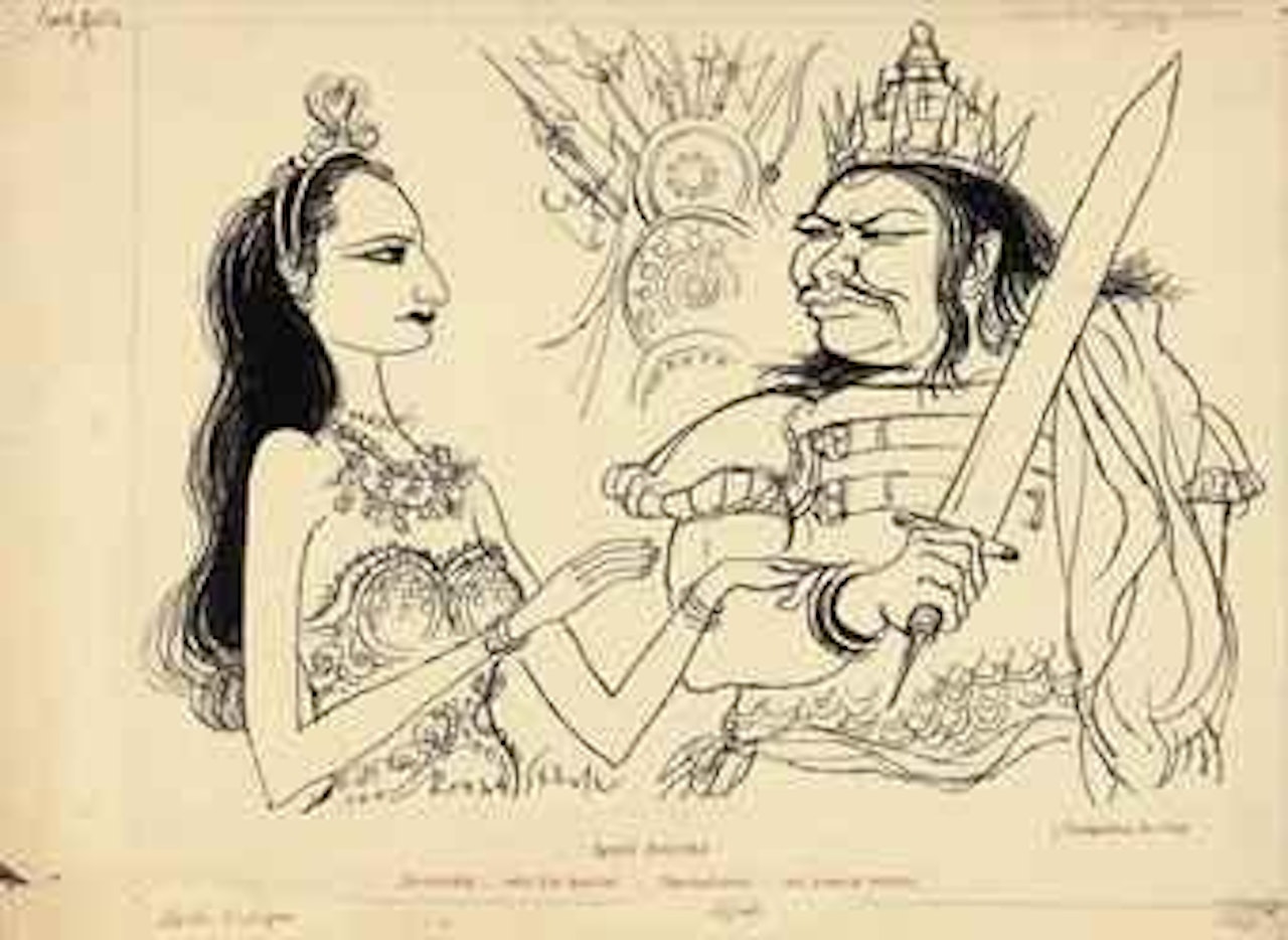 Tamburlaine The Great with Jill Balcon and Donald Wolfit by Ronald Searle