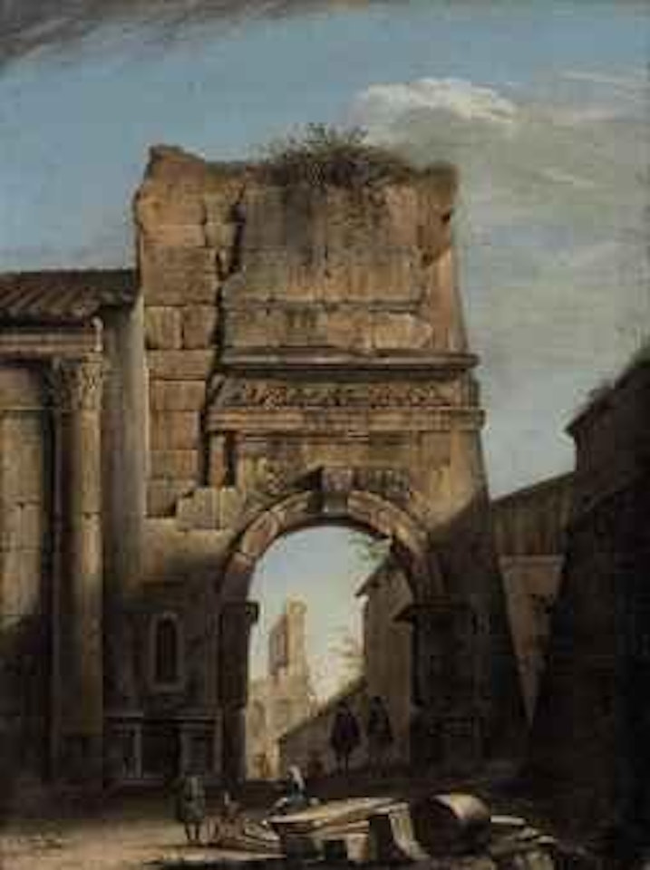 The Arch of Titus, Rome by Viviano Codazzi