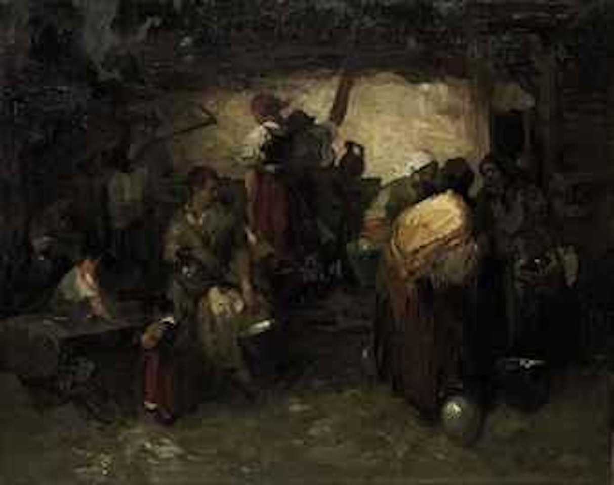 In the barn by Michael von Munkacsy
