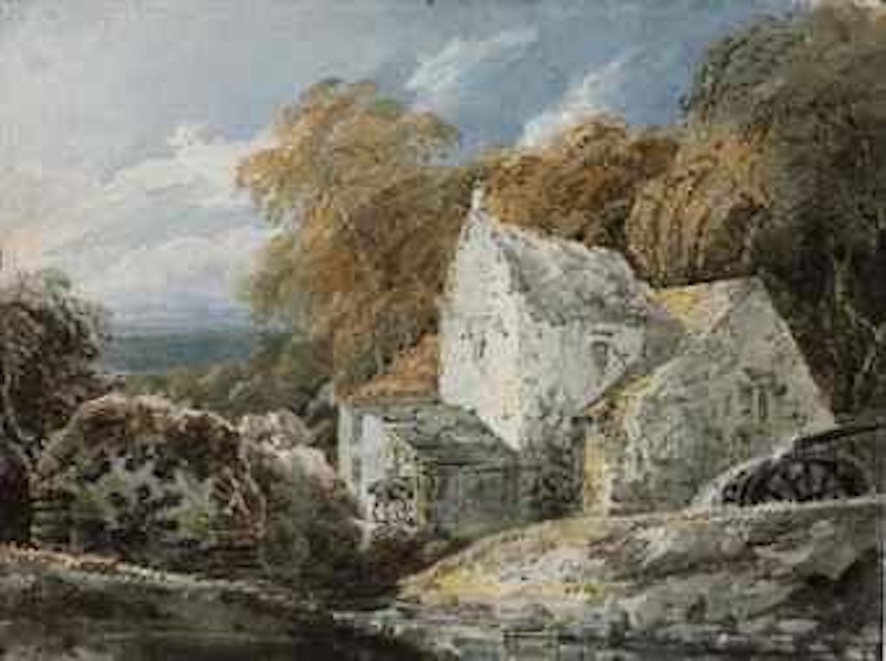 Berry-Pomeroy Mill, Devon by Thomas Girtin