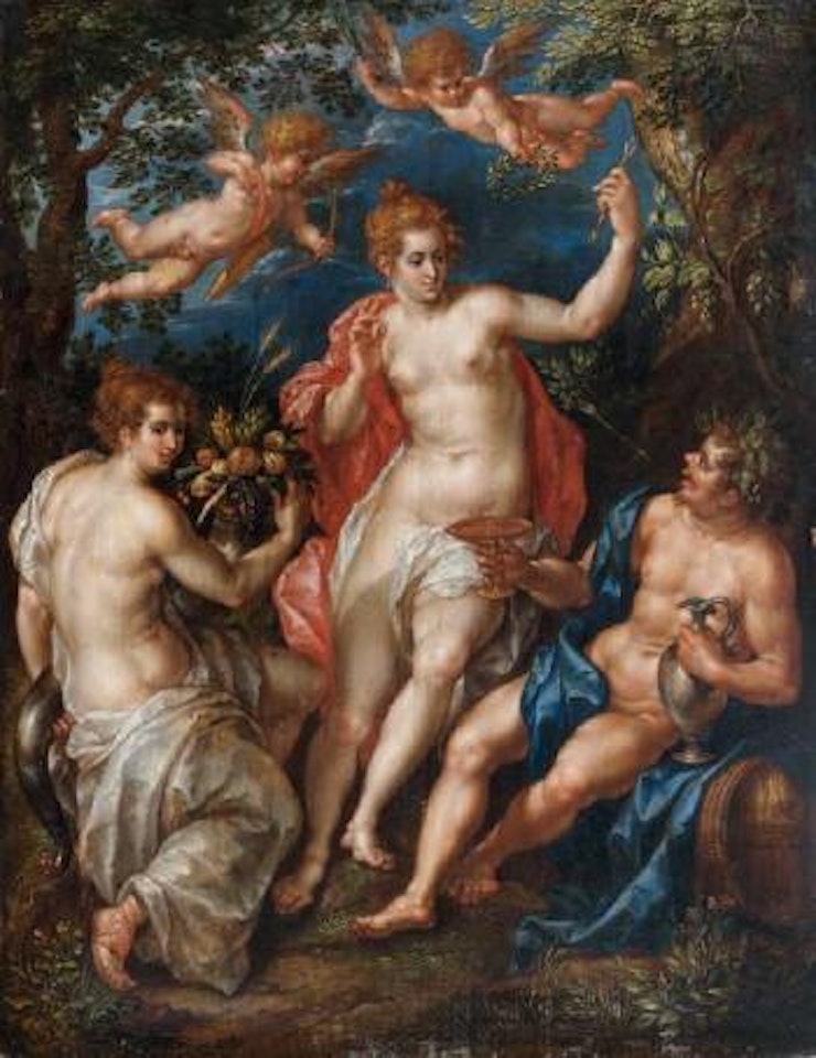 Bacchus, Vénus et Cérès by Hendrick de Clerck