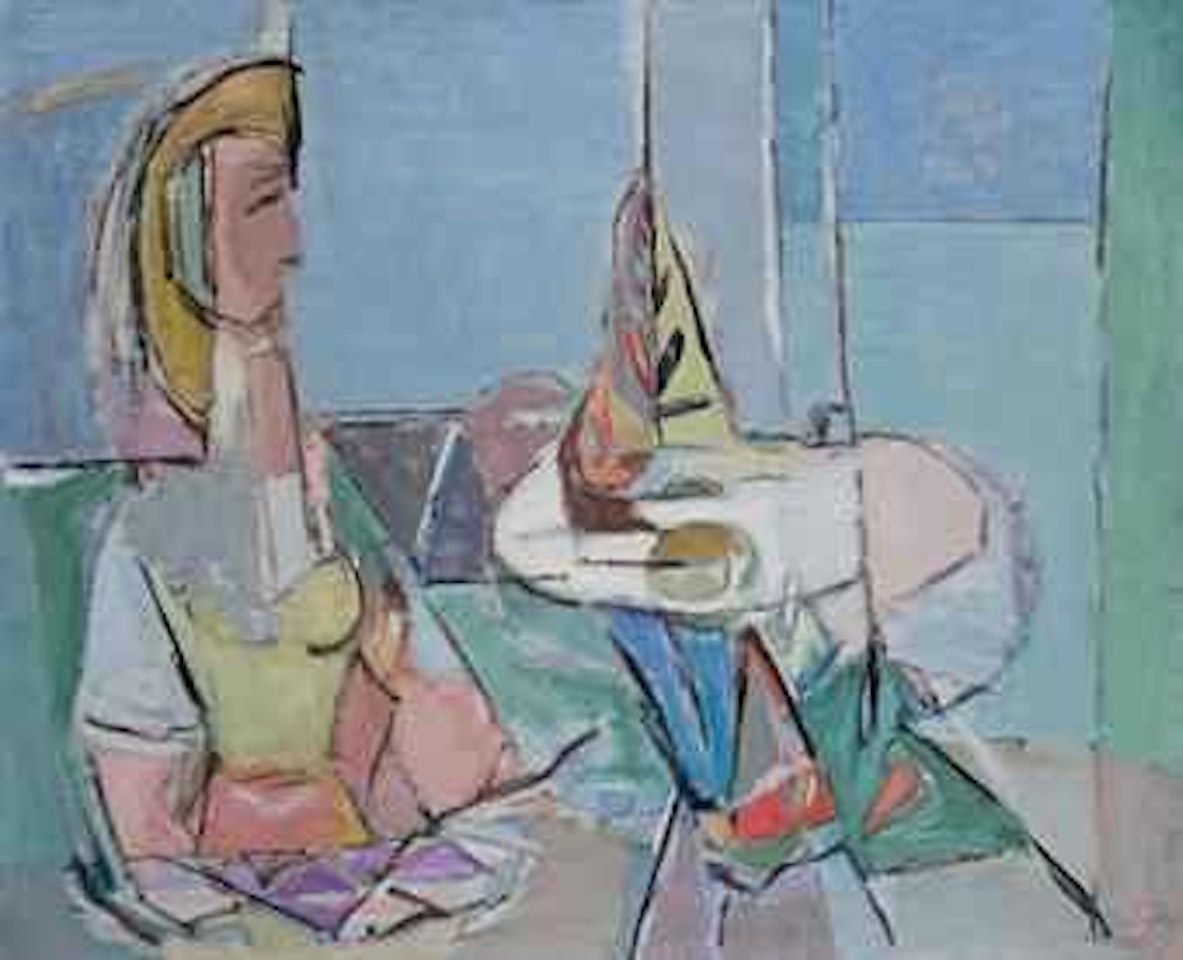 Femme harmonie bleue by Geer van Velde