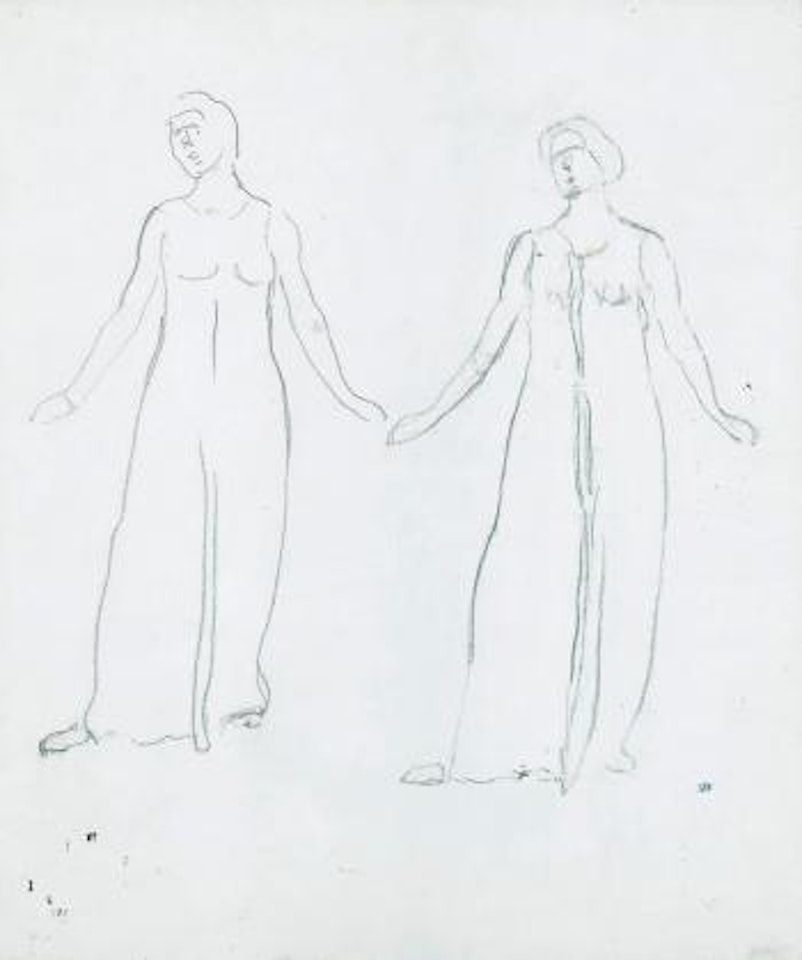 Studie zu Blick in die Unendlichkeit by Ferdinand Hodler