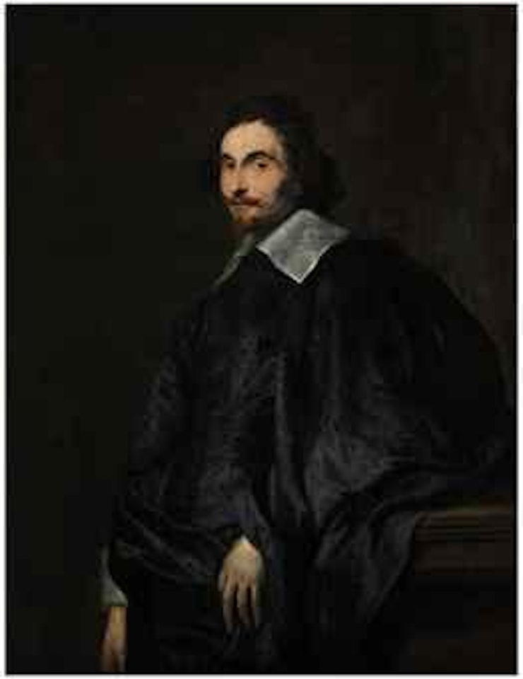 Portrait of a gentleman, traditionally called a Senator of Antwerp, half-length, leaning on a plinth by Anthony van Dyck