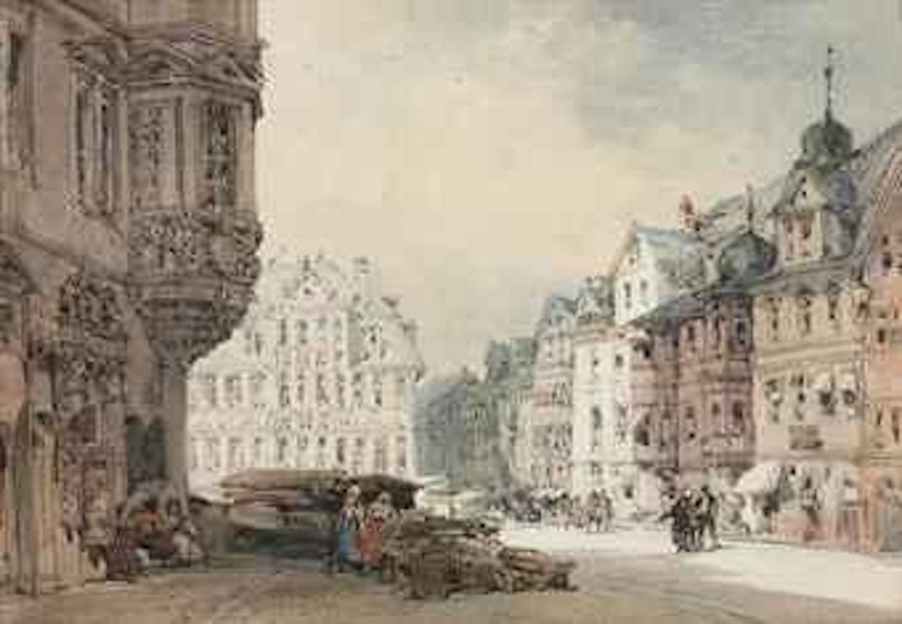 The Market Square, Coburg, Germany by William Callow