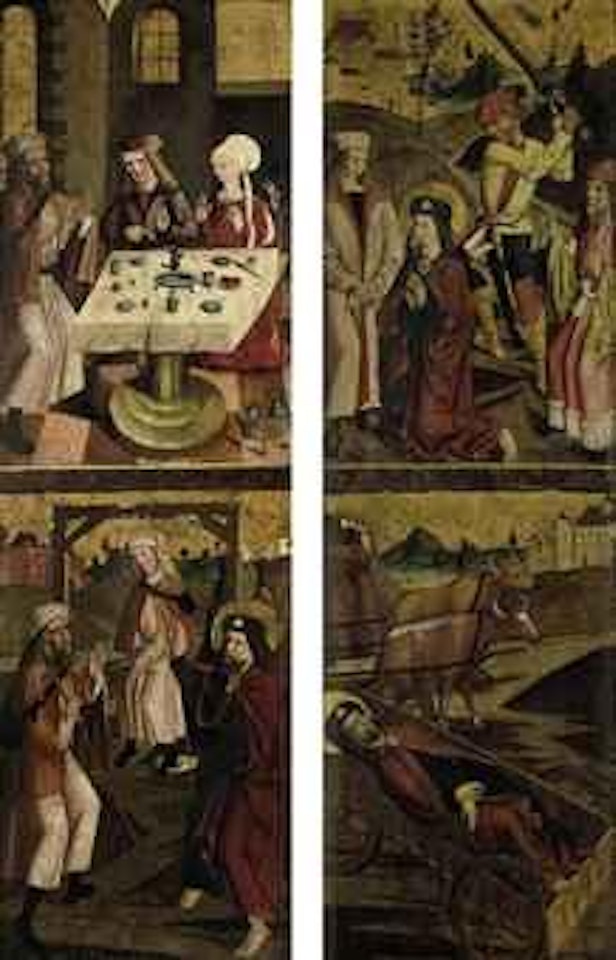 The wings of a triptych: scenes from the life of Saint James the Great by Spanish School