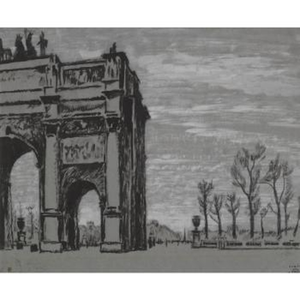 L'Arc Du Carrousel Aux Tuileries, Paris by Mstislav Valerianovich Dobuzhinsky
