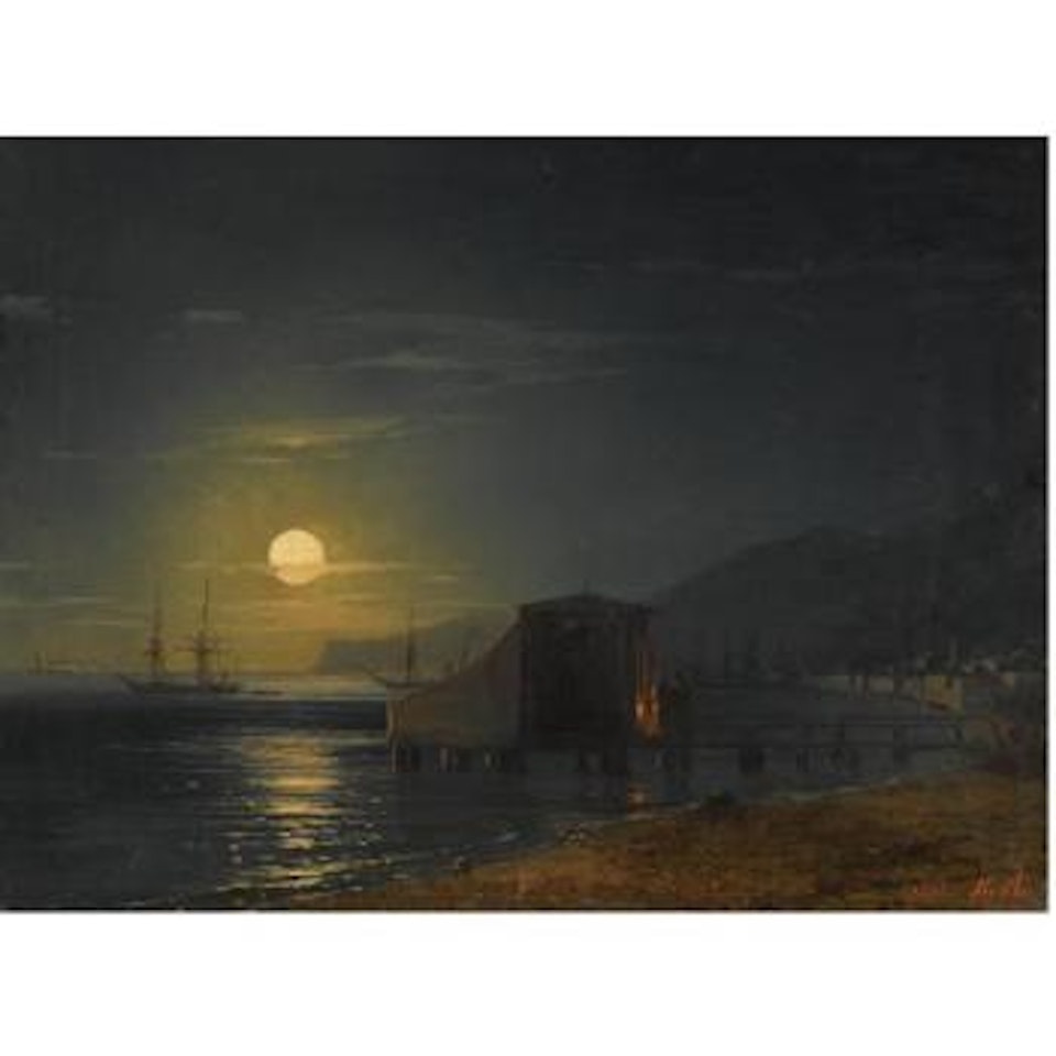 A Bathing Hut, Theodosia by Ivan Konstantinovich Aivazovsky