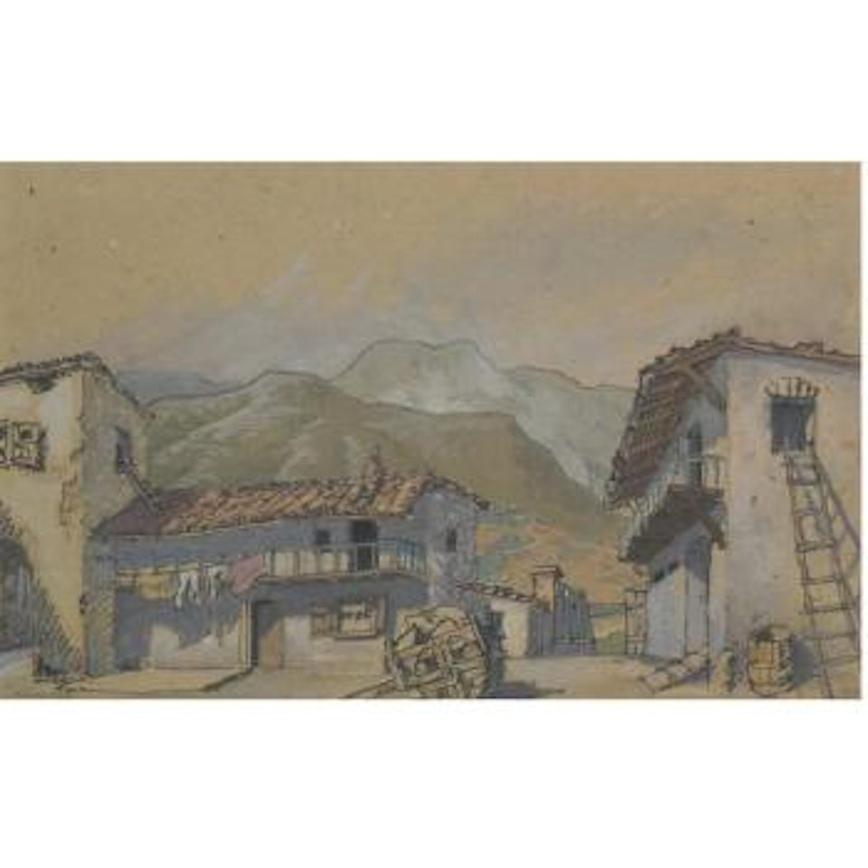 A Mountain Village by Mstislav Valerianovich Dobuzhinsky