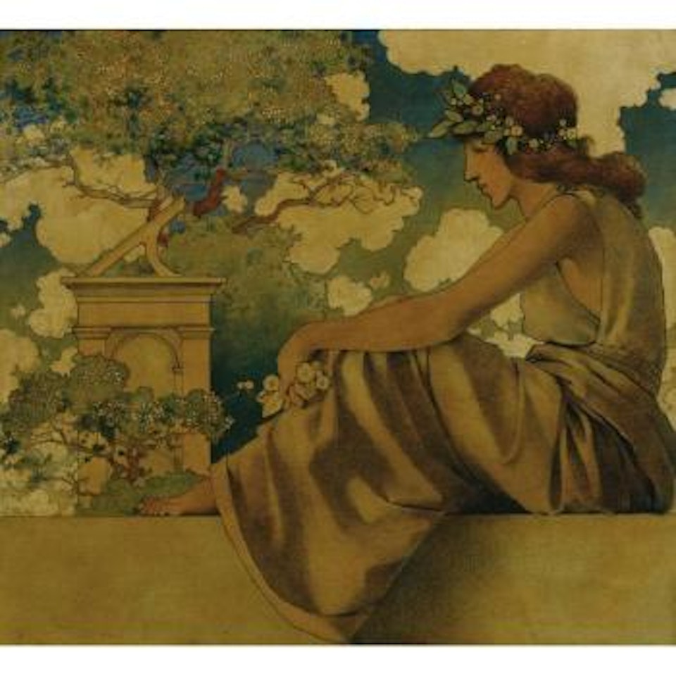 Seated Woman by Maxfield Parrish
