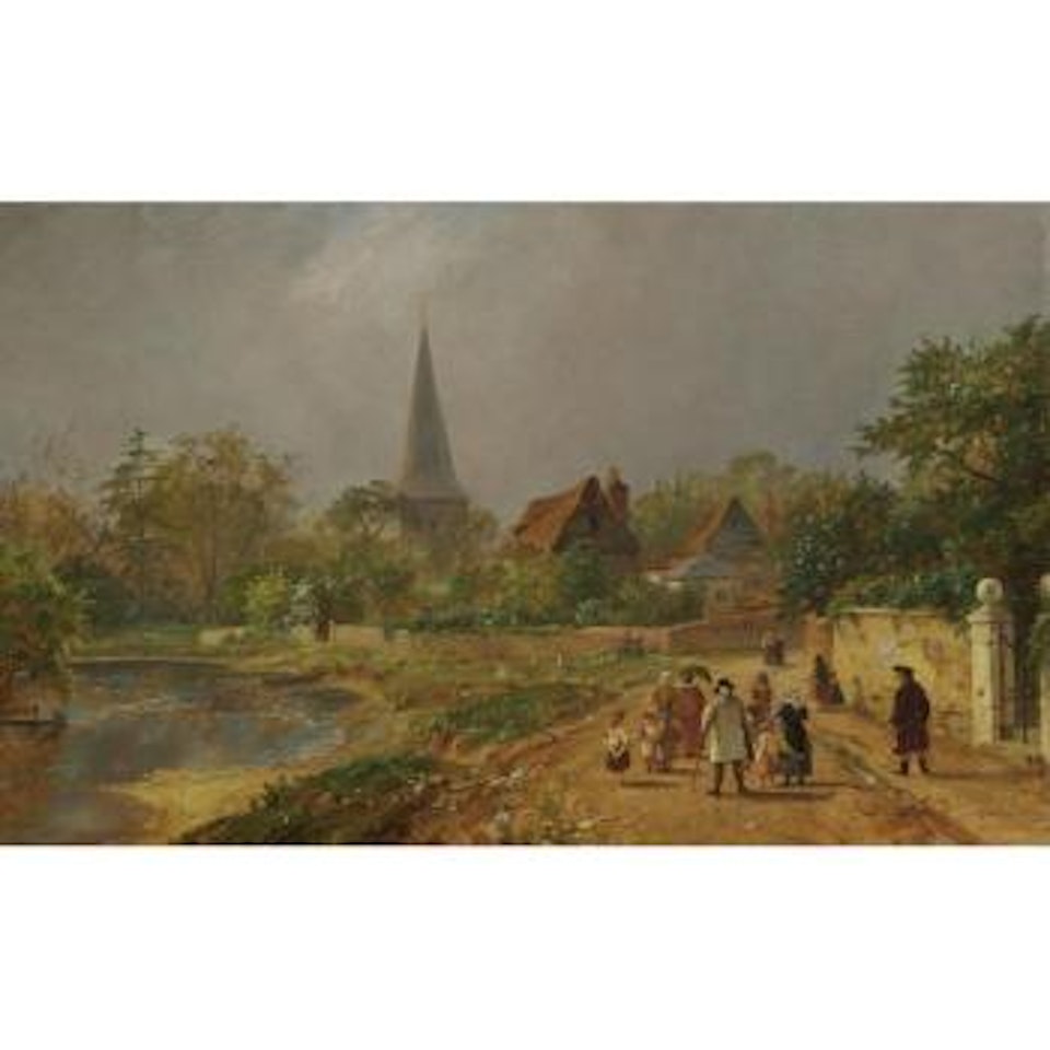 Going To Church - A Spring Morning In England by Jasper Francis Cropsey