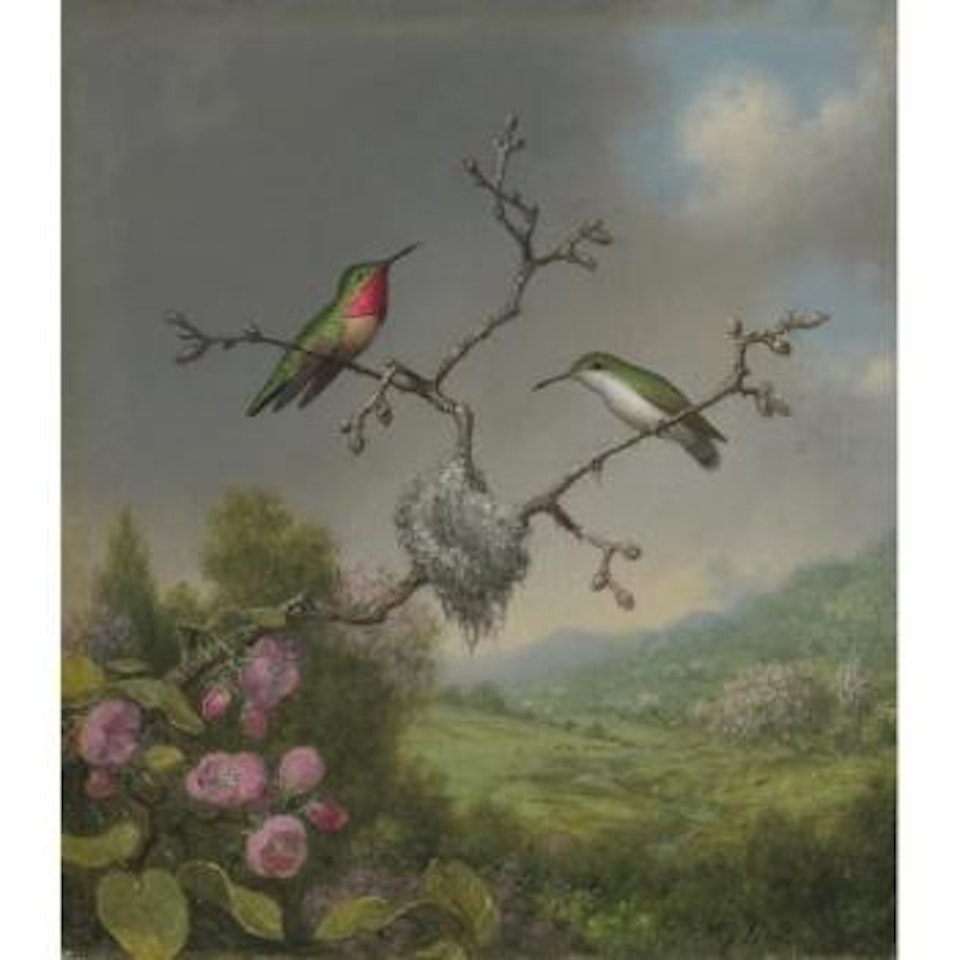 Hummingbirds And Apple Blossoms by Martin Johnson Heade