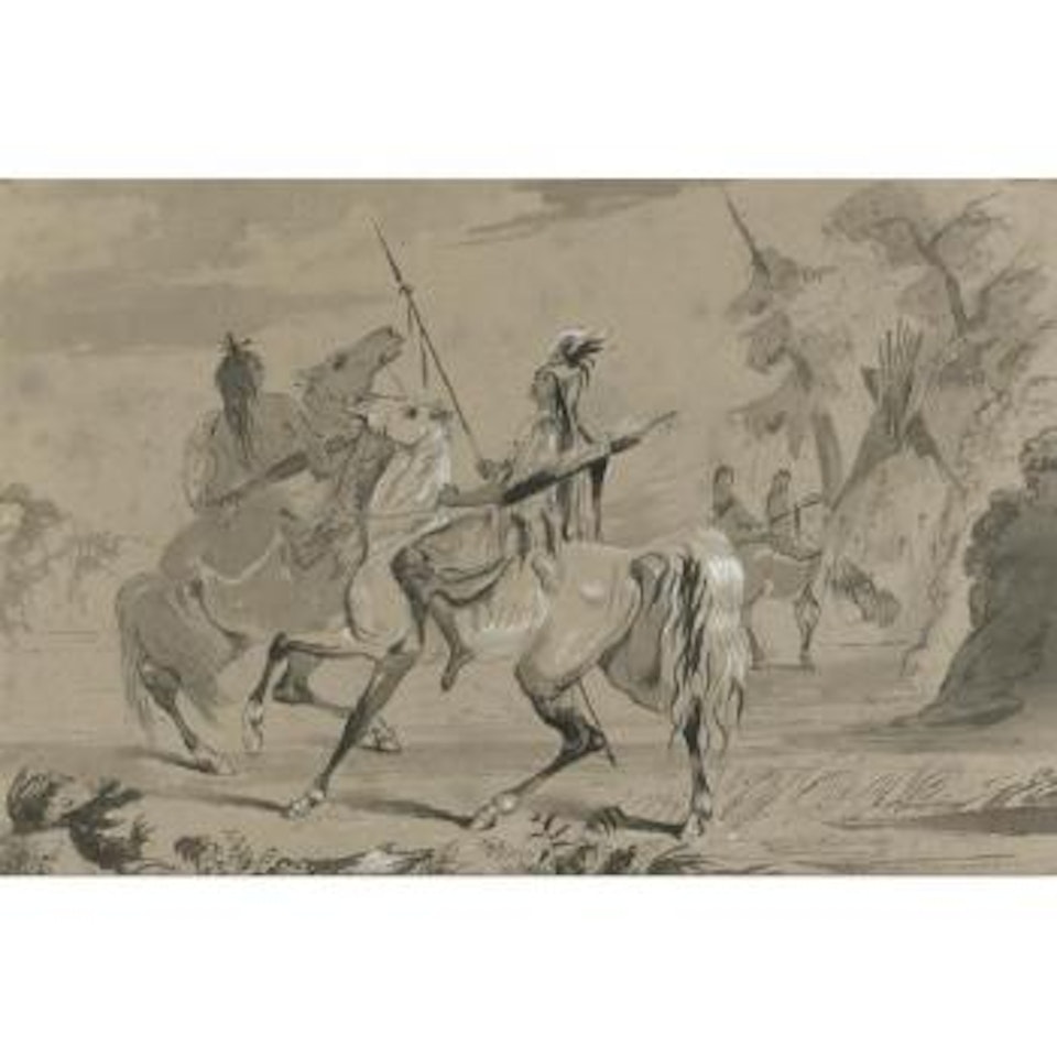 Snake Indians In Full Costume by Alfred Jacob Miller