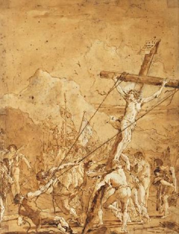 L'élévation de la Croix by Giovanni Domenico Tiepolo