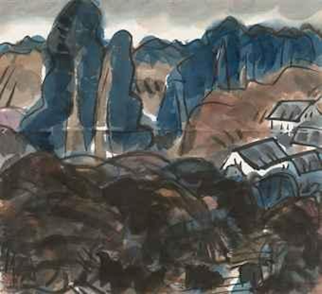 Secluded Village by Lin Fengmian
