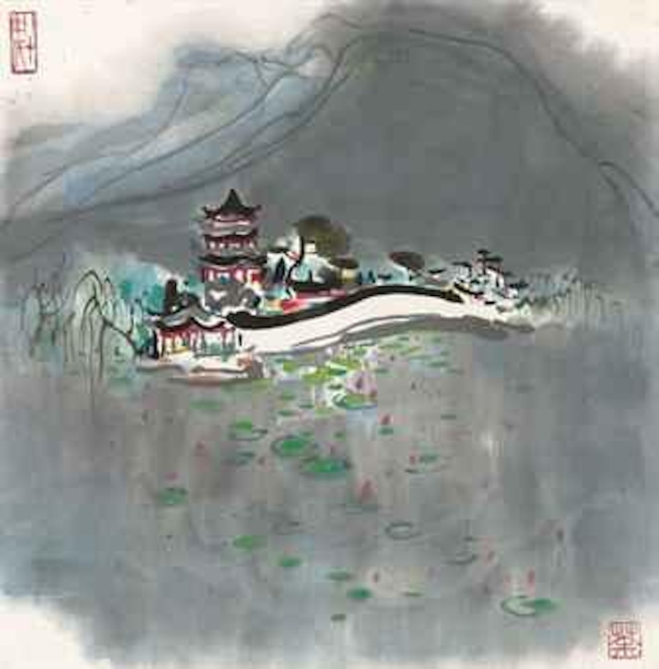 Pavilion beside the Lotus Pond by Wu Guanzhong
