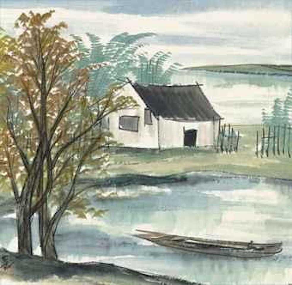 Retreat by Lin Fengmian