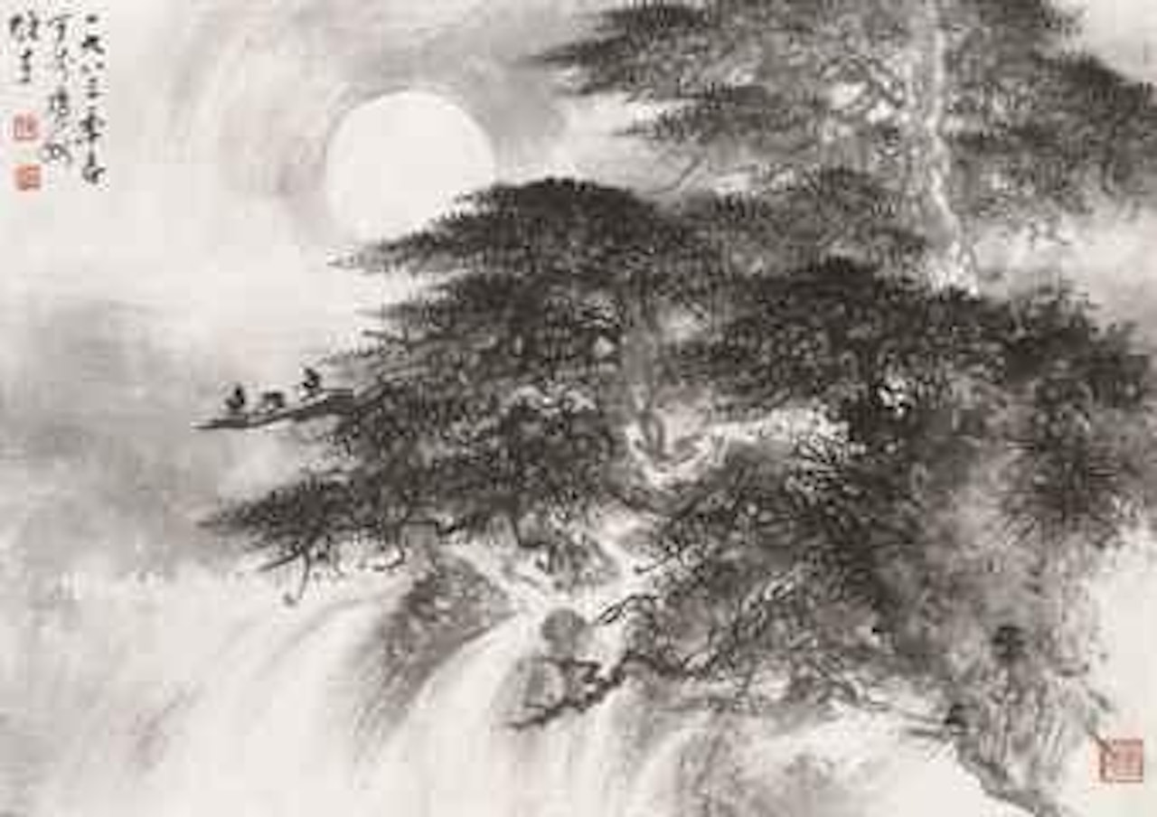 Monkeys in the Moonlight by Li Xiongcai