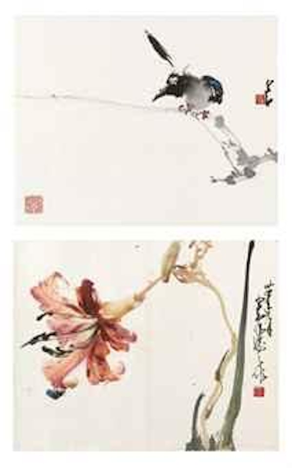 Bird on Branch/Lily by Zhao Shao'ang