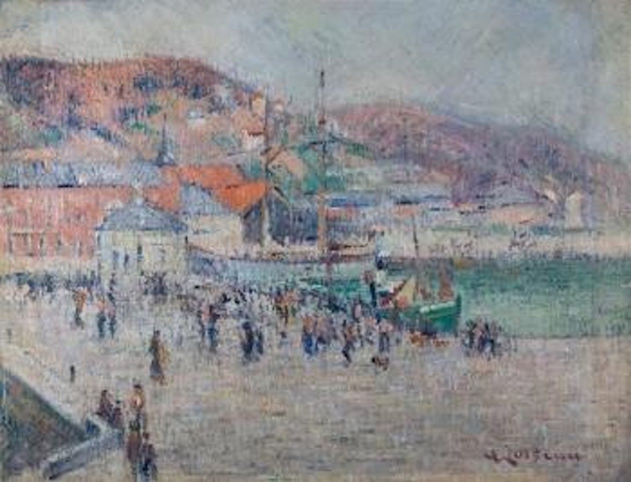 Fecamp harbor by Gustave Loiseau