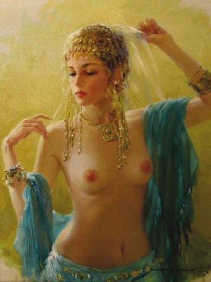 Portrait d'une jeune orientale by Constantin Razoumov