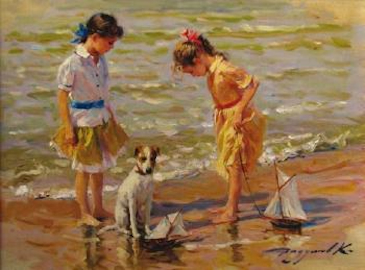 Après-midi au bord de l'eau by Constantin Razoumov