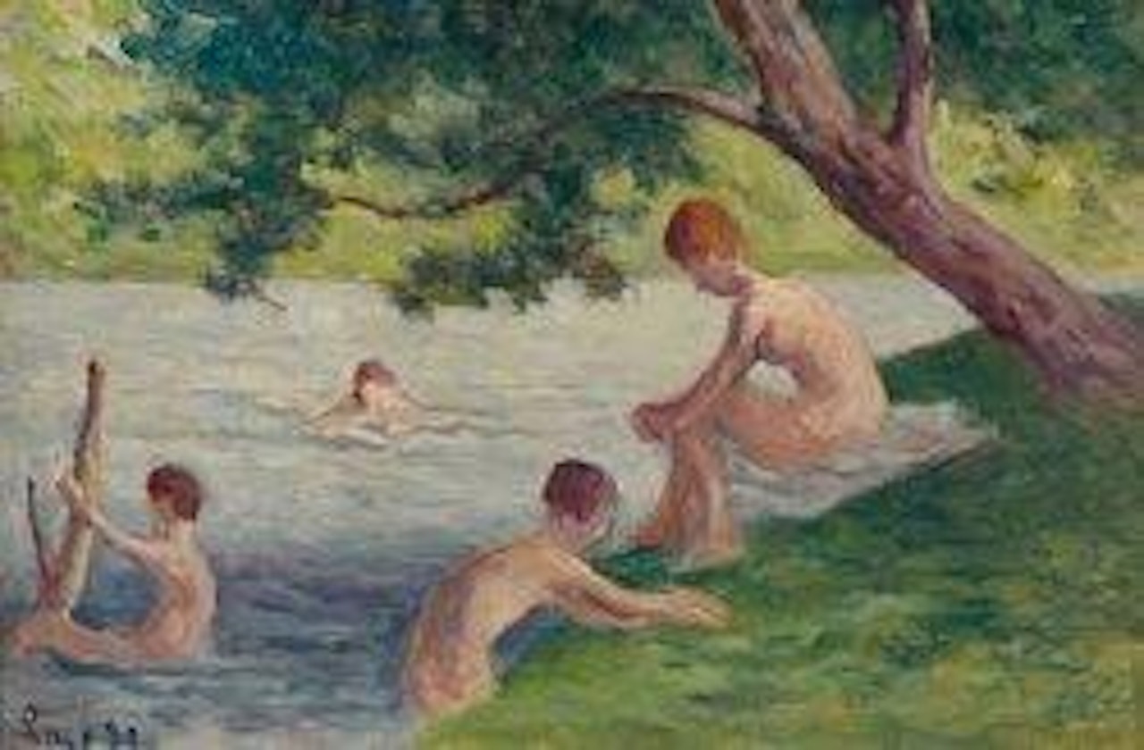 Baignade à Mericourt by Maximilien Luce