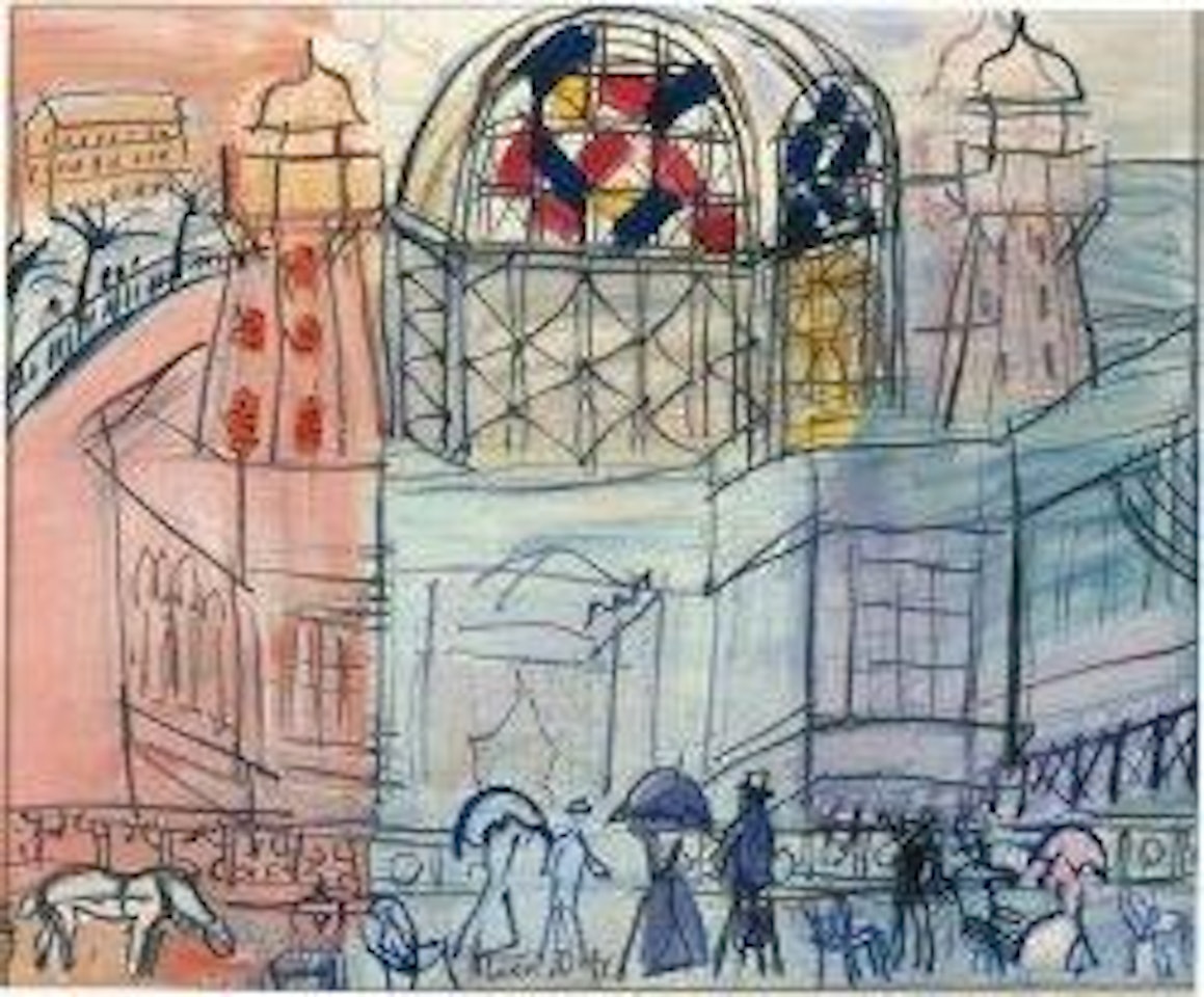 Le casino de Nice aux promeneurs by Raoul Dufy