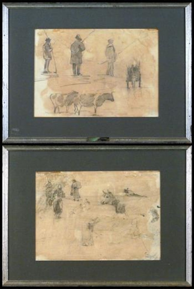 Farmers in the field by Eugène Boudin