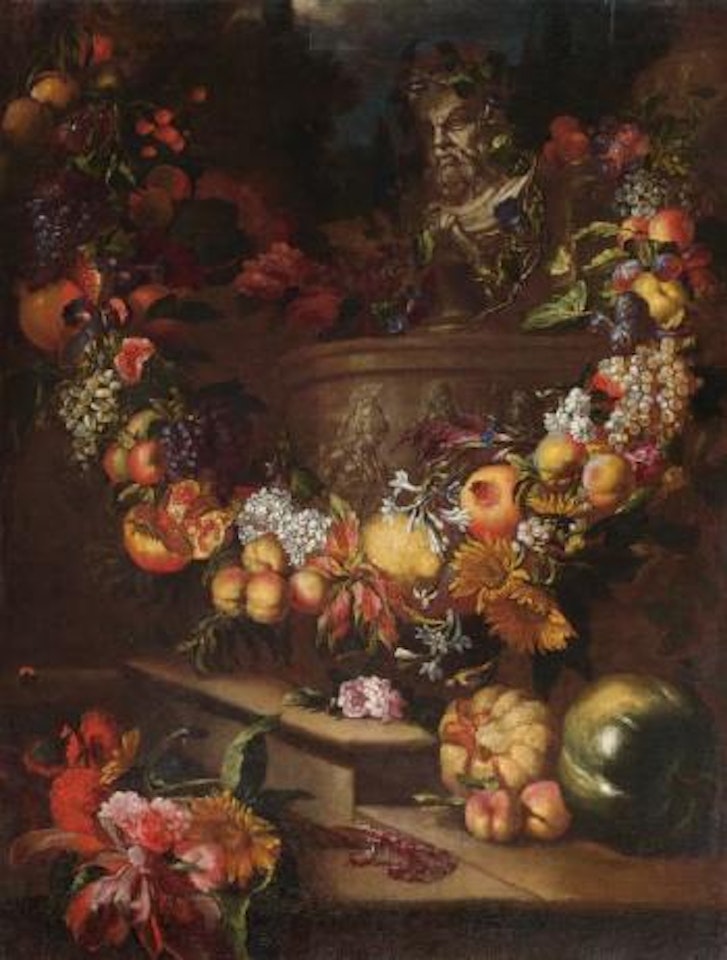 Nature morte aux fleurs et fruits by Jan Pauwel Gillemans