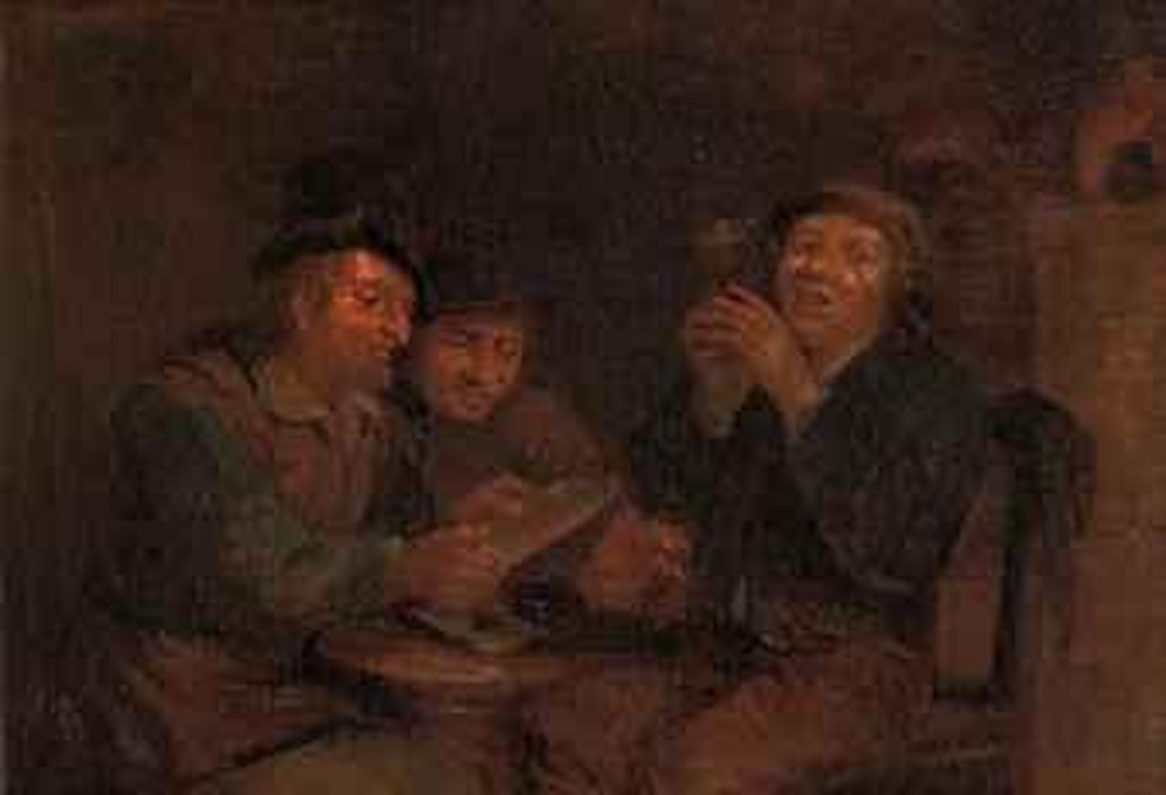 Peasants making merry by Egbert van Heemskerk III