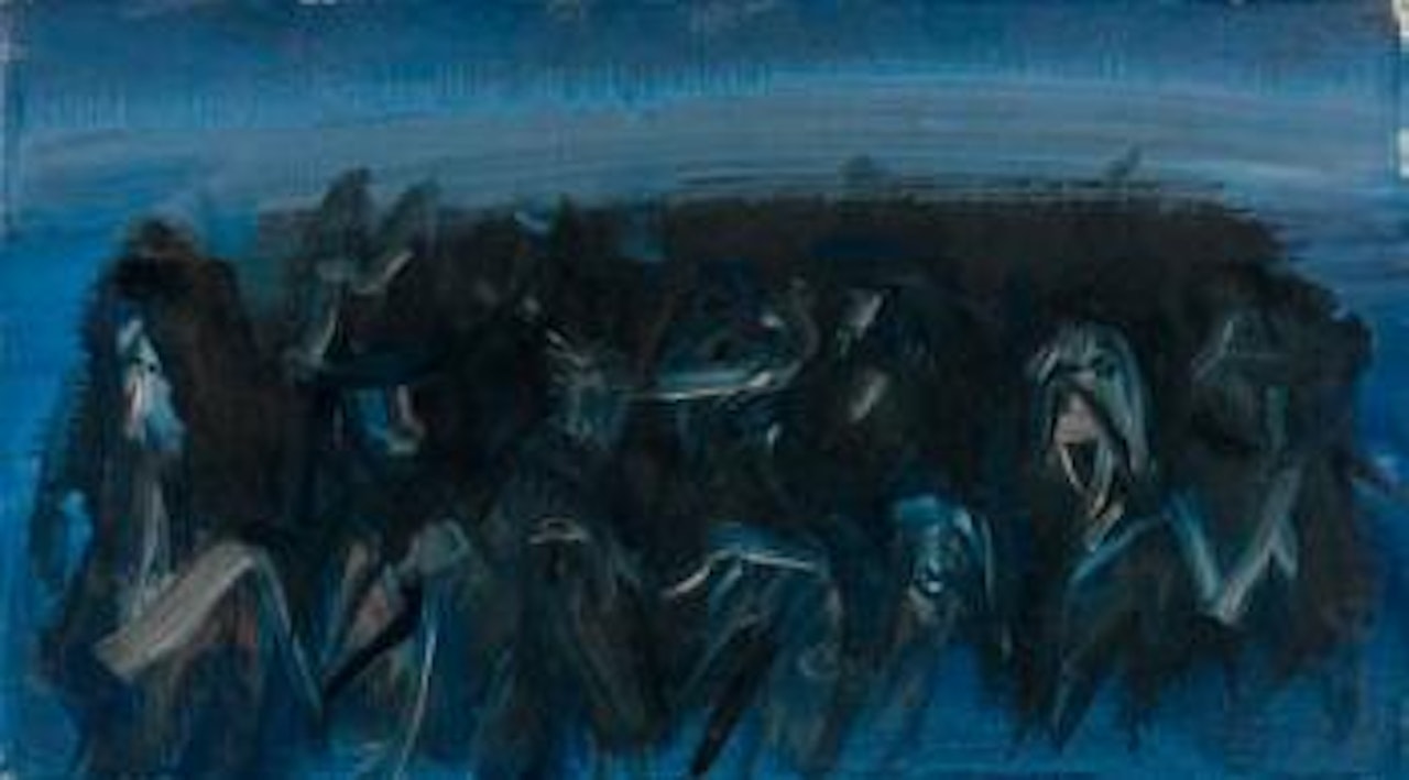 Personnages fond bleu by Jean Hélion