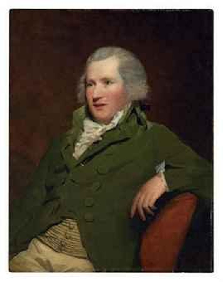 Portrait of John Anderson of Inchyra, seated half-length, in a green coat by Henry Raeburn