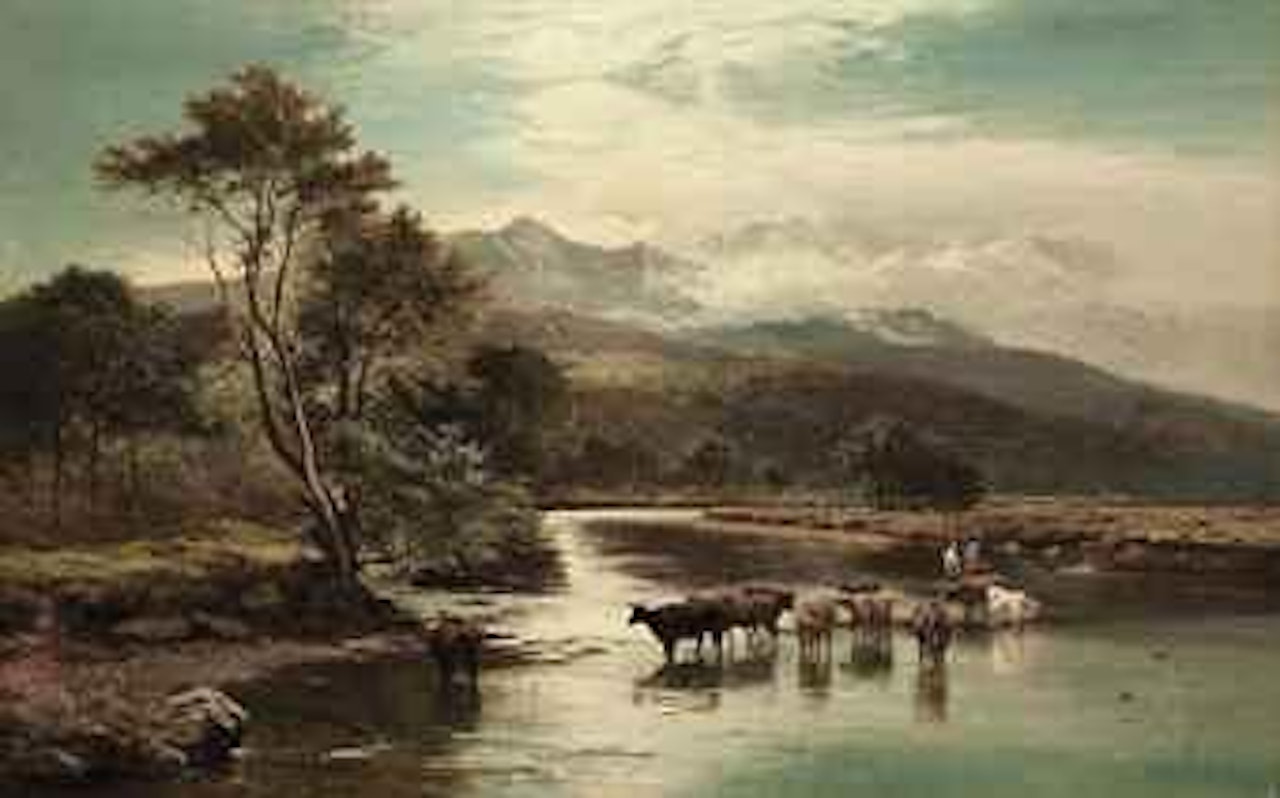Fording the River Mawddach, Cader Idris, North Wales by Sidney Richard Percy