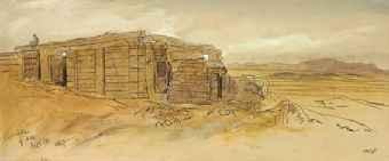 The Temple of Amáda, Nubia, Egypt by Edward Lear