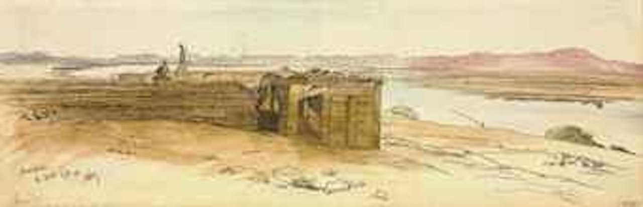 The Temple of Amáda, Nubia, Egypt by Edward Lear