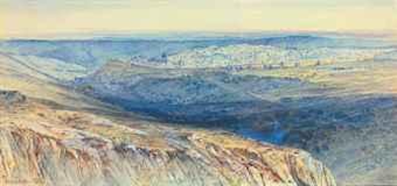 View of Jerusalem from the Mount of Olives, Israel by Edward Lear