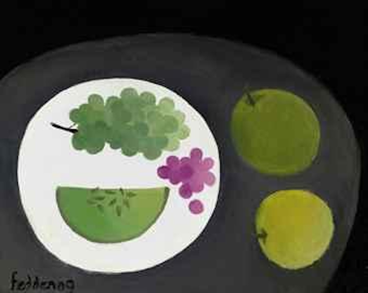 Melon and Grapes by Mary Fedden