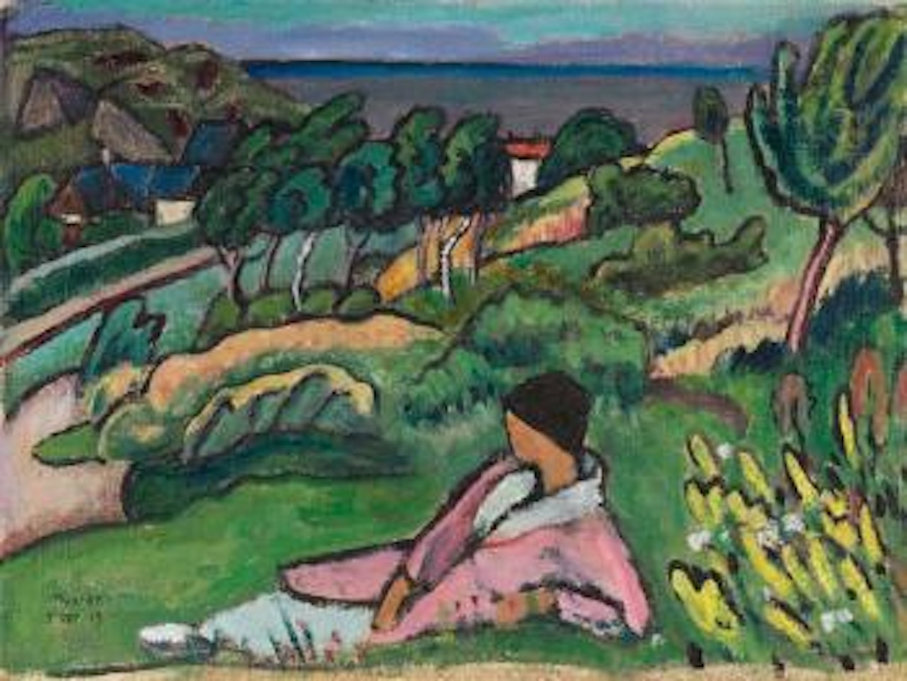 Landschaft am Meer by Gabriele Münter