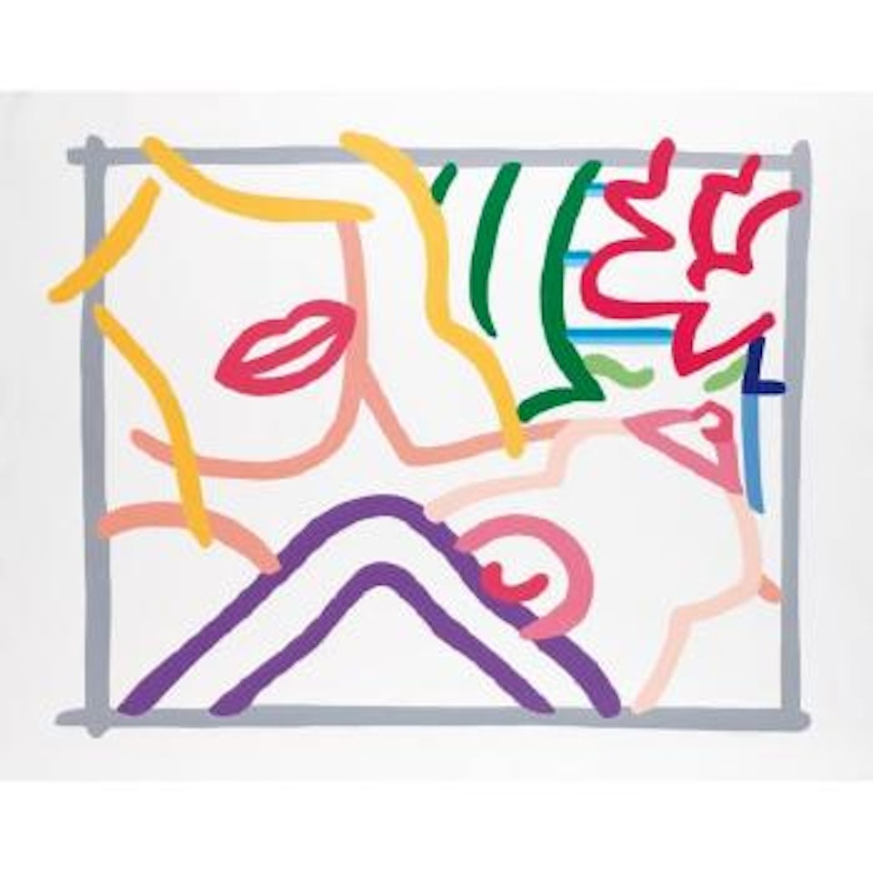 Bedroom Blonde With Purple Pillow by Tom Wesselmann