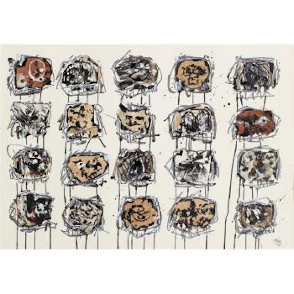 Vingt Visages by Antonio Saura
