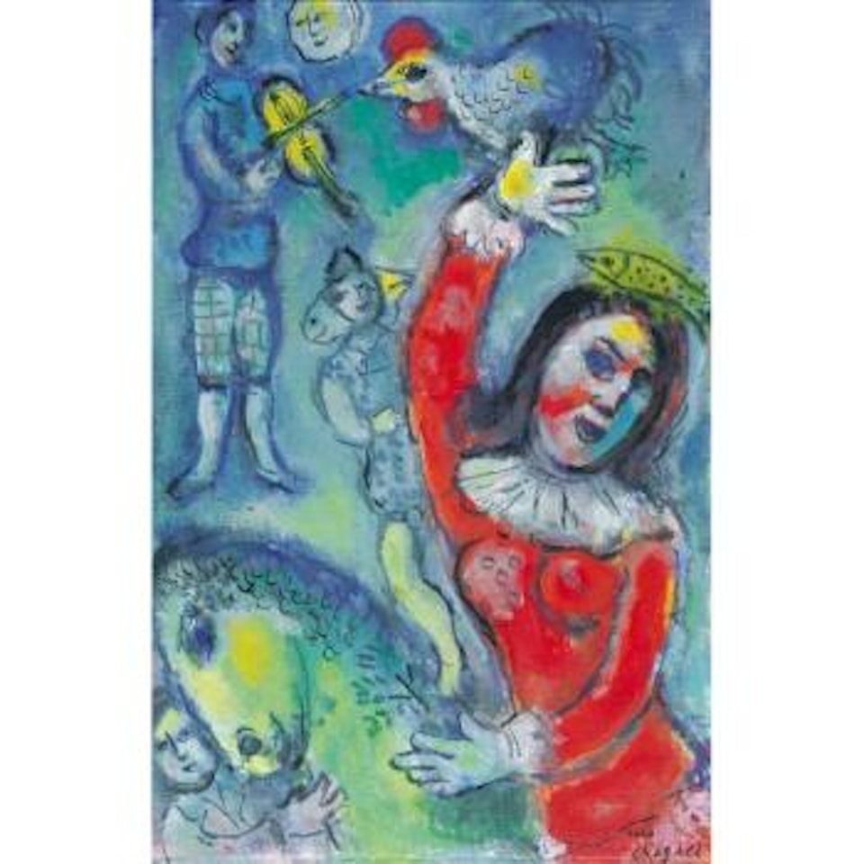 L'écuyère En Rouge by Marc Chagall