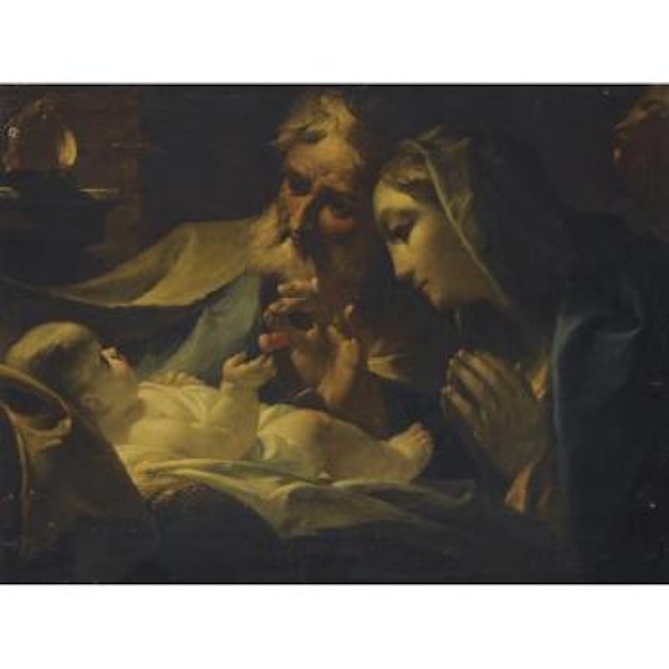 Mary And Joseph Adoring The Christ Child by Giuseppe Maria Crespi