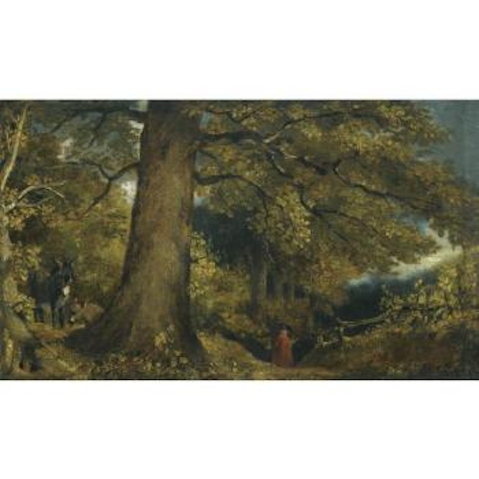 A Young Girl In A Woodland Landscape by John Constable