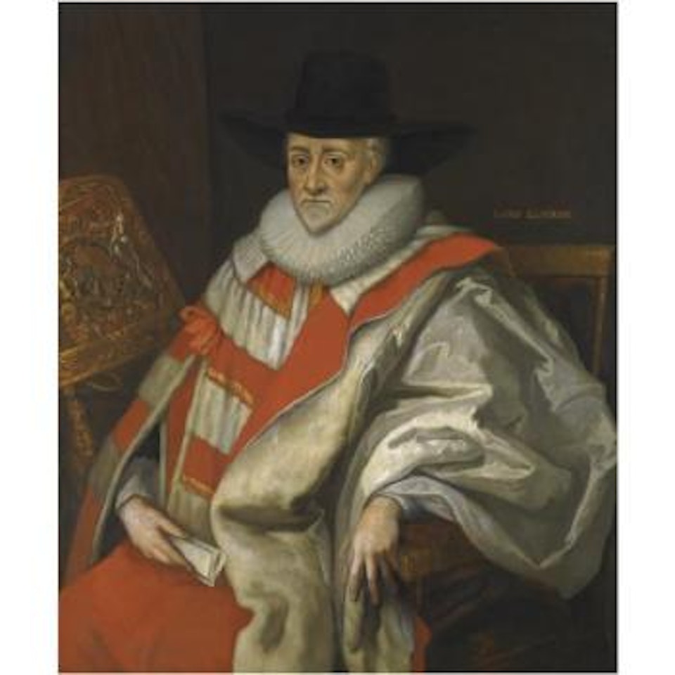 Portrait Of Thomas Egerton, Viscount Brackley (c.1540-1617), Wearing Peer's Robes by Sir Peter Lely