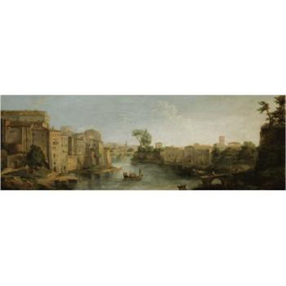 Rome, A View Of The River Tiber And The Ponte Sisto by Gaspar van Wittel