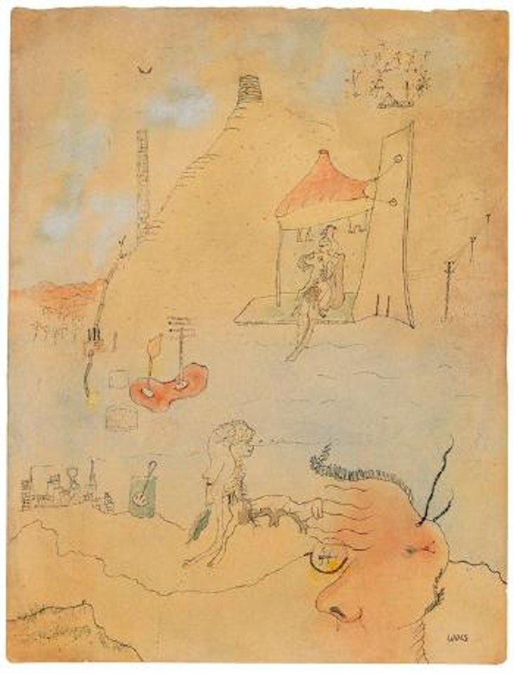 Masque rouge by Wols (Alfred Otto Wolfgang Schulze)